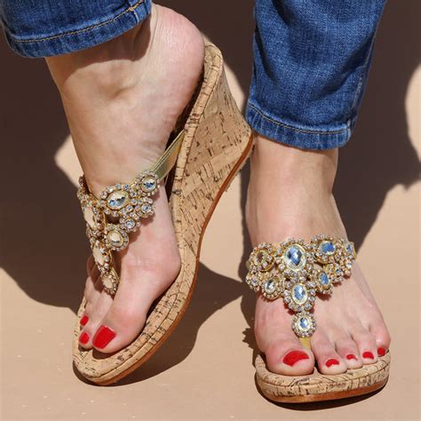 Heeled sandals, jeweled sandals, and wedges